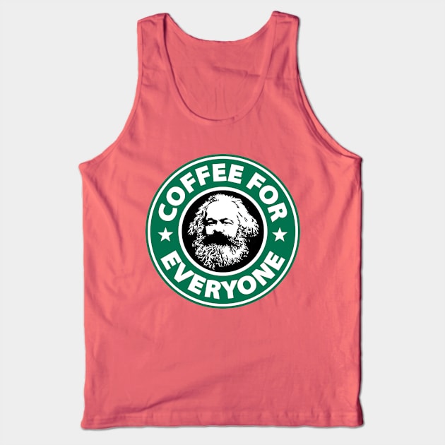 Karl Marx Coffee Tank Top by sqwear